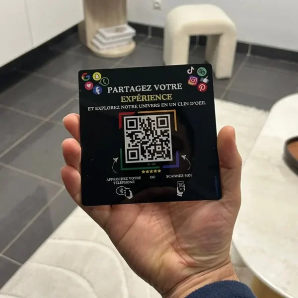 Plaque NFC ScanUpp avis Google et réseaux sociaux
